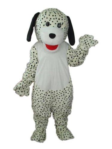 Design de moda inteligente manchado cão mascote traje adulto festa de aniversário fantasia vestido halloween cosplay roupas de natal