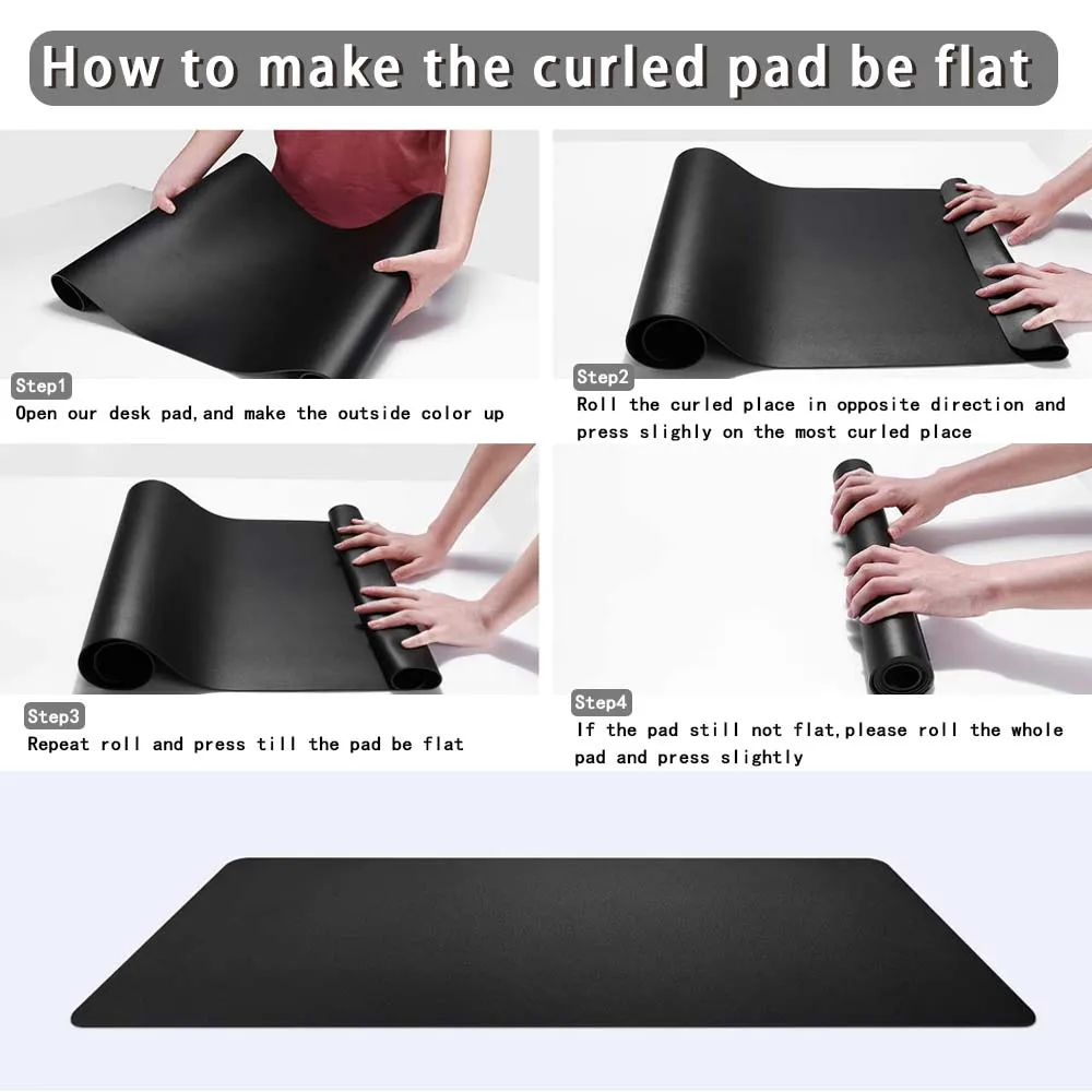 Kulit PU Mouse Komputer Pad Halus Permainan Laptop Mouse Pad Pola Marmer Putih Anti-selip Tahan Air Xl Mouse Mat