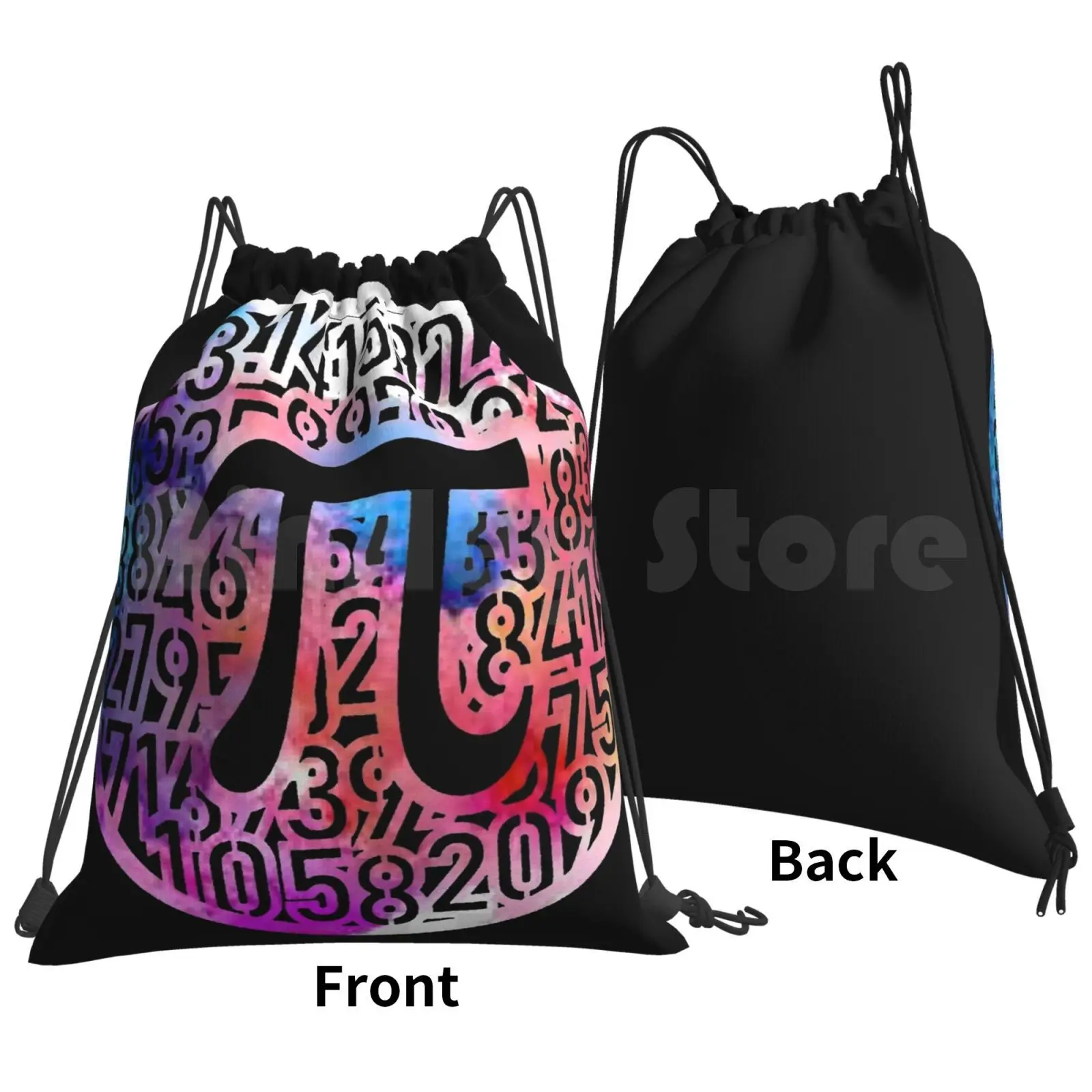 Funny Pi Day , Pi Day 3.14 Gift , Mathematics Backpack Drawstring Bags Gym Bag Waterproof 3 14 Pi Symbol March 14 Algebra