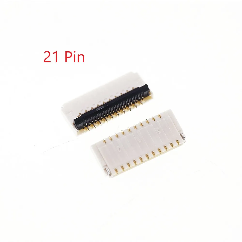 10 Pcs FPC Connector 21 Pin 0.3 mm Pitch 0.9 mm Height Back Flip Type Dual Sided Top and Bottom Right Angle SMT FH35C-21S-0.3SH