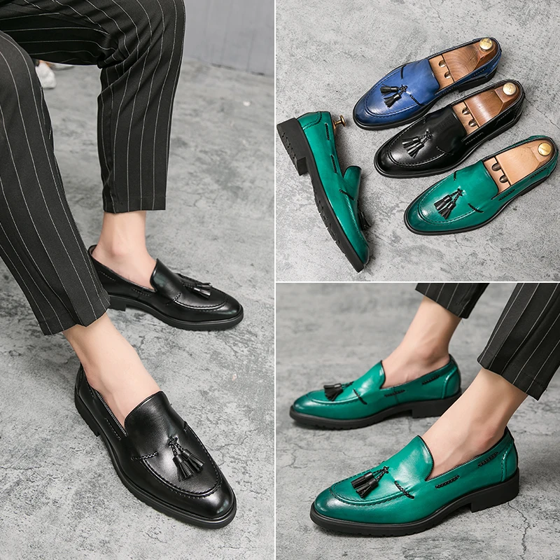 

plus size 46 Men Shoes luxury Brand fashion tassel Genuine Leather Casual slip on Driving Shoes Loafers Moccasins Italian Shoes