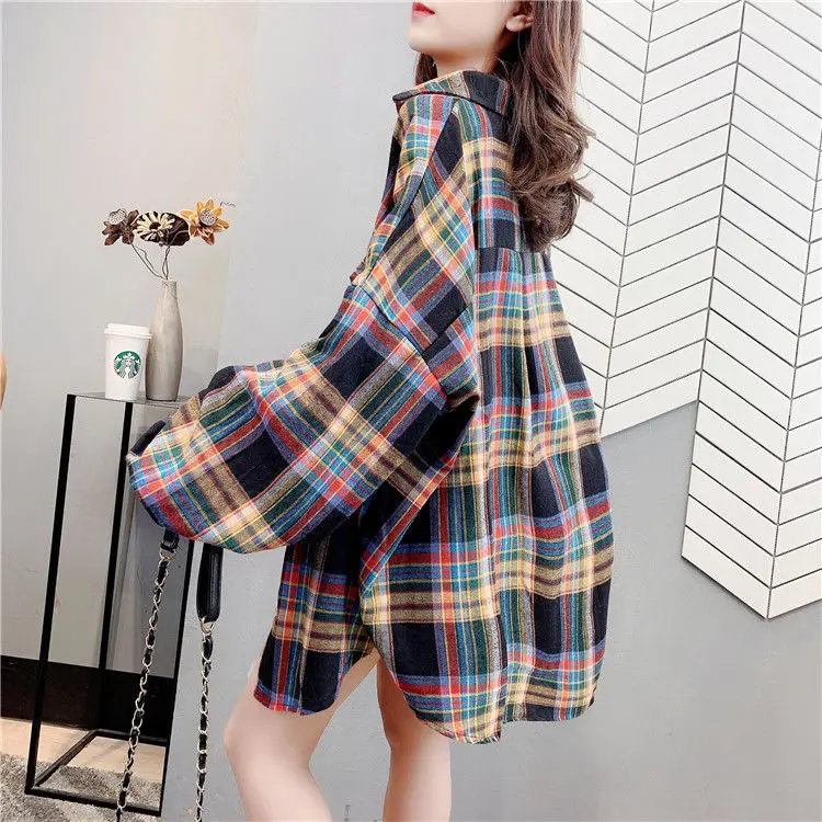 Multicolor Classic Loose Shirt Women Daily All-match Spring Autumn 2021 New Korean Version Students Wear Sun Protection Shirt