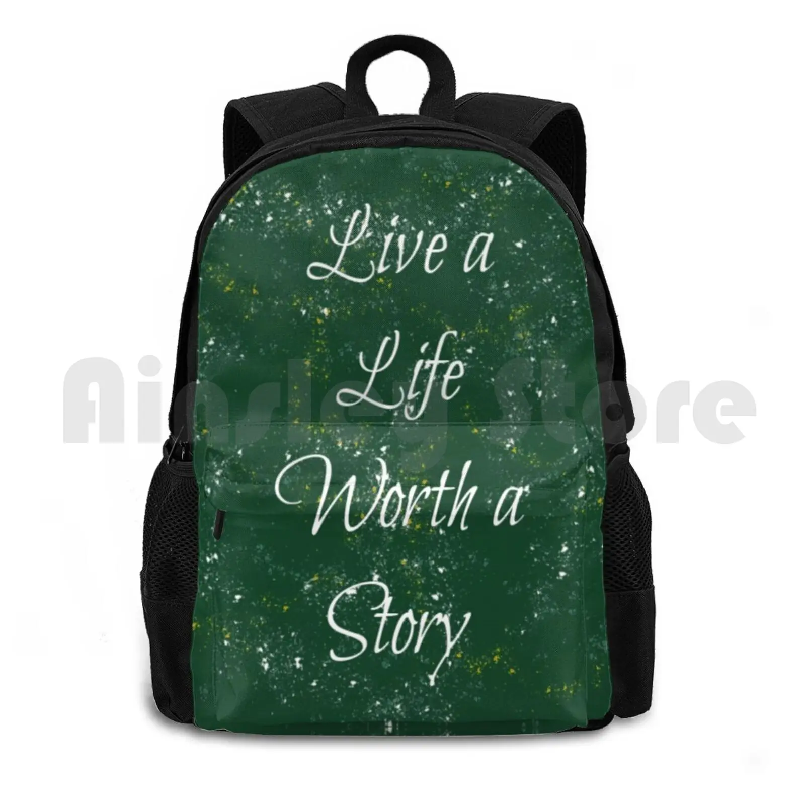 Life Worth A Story Outdoor Hiking Backpack Waterproof Camping Travel Life Live Story His Dark Materials Pullman Lyra Golden