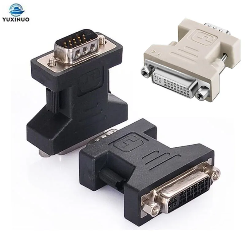 1pcs VGA Male to DVI (24+5) Pin DVI Female Video Converter Adapter for Graphics Cards PC Laptop Computer 1080P HDTV Monitor