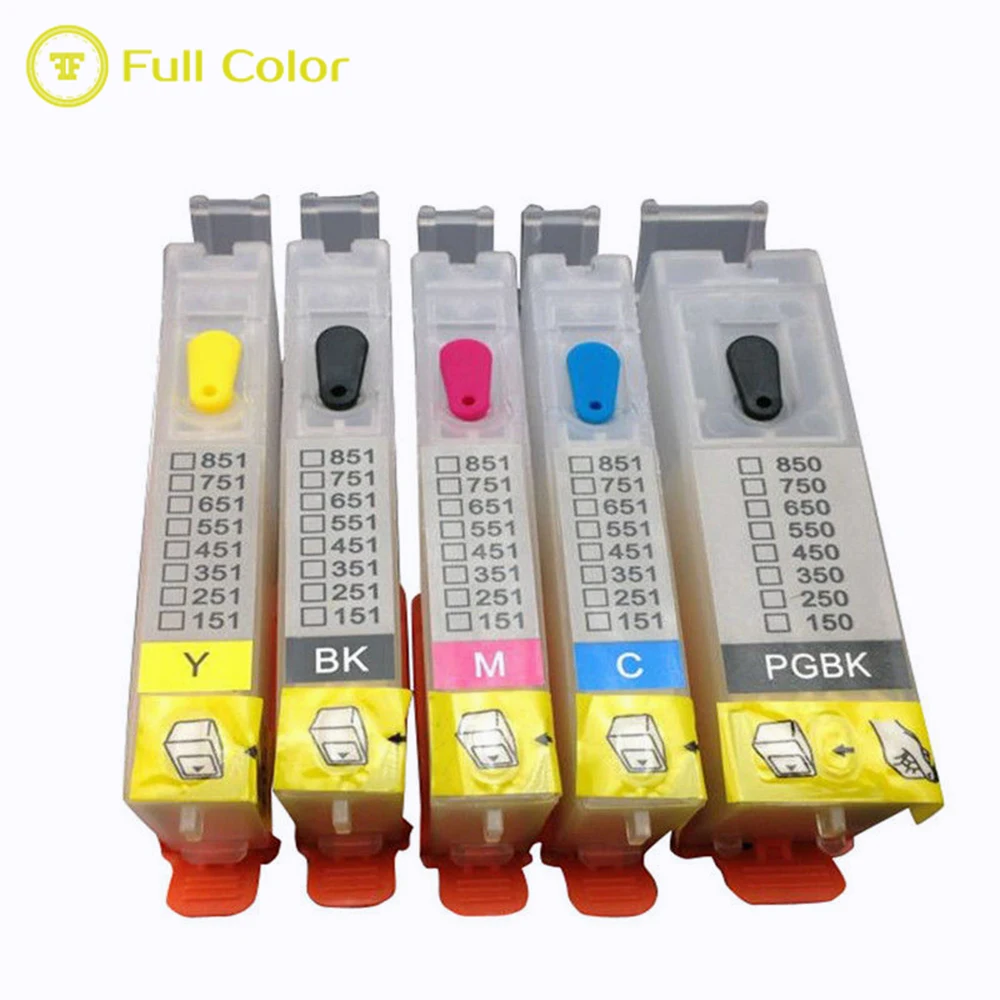 FULLCOLOR refillable empty cartridge with auto reset chip PGI-750 CLI-751 for canon iP7270 iP8770 MX727 MX927 iX6770 printer