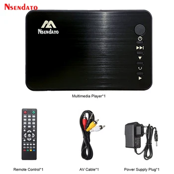 Mini reproductor multimedia Full HD Autoplay 1080P USB reproductor multimedia HDD externo para disco SD U HD VGA salida AV para MKV RMVB