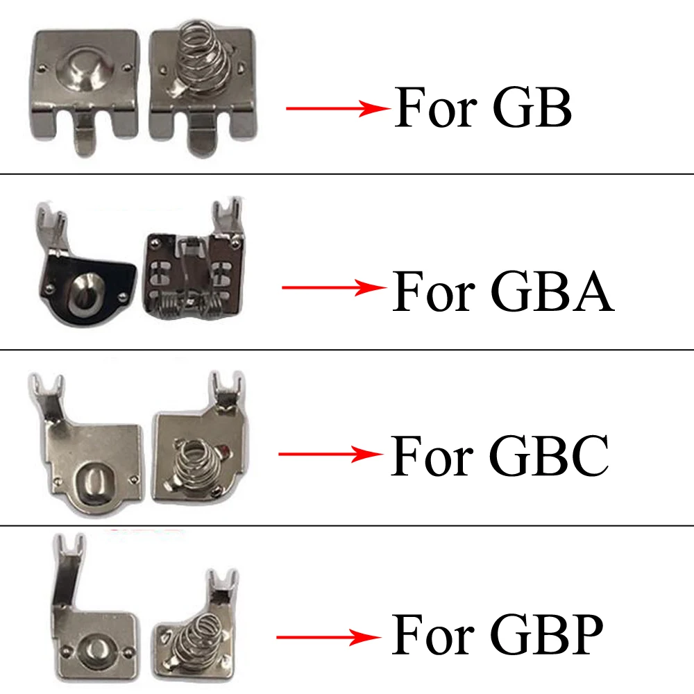 YuXi For Game Boy Color Game Console For GB GBC GBA GBP GBL Battery Terminals Spring Contacts Battery Holder Replacement