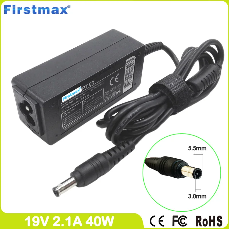 19V 2.1A 40W Laptop Charger for Samsung NP305U NP350U2A NP350U2B NP530U4B NP532U4C NP535U4C AD-4019R BA44-00313A AC Adapter