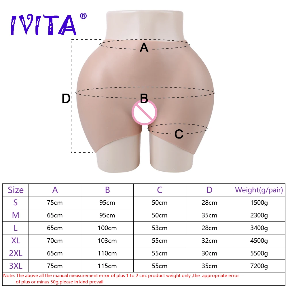 IVITA Artificial Silicone Fake Vagina Crossdresser Vagina Transgender and Crossdressing for Drag Queen Underwear Shorts Panties