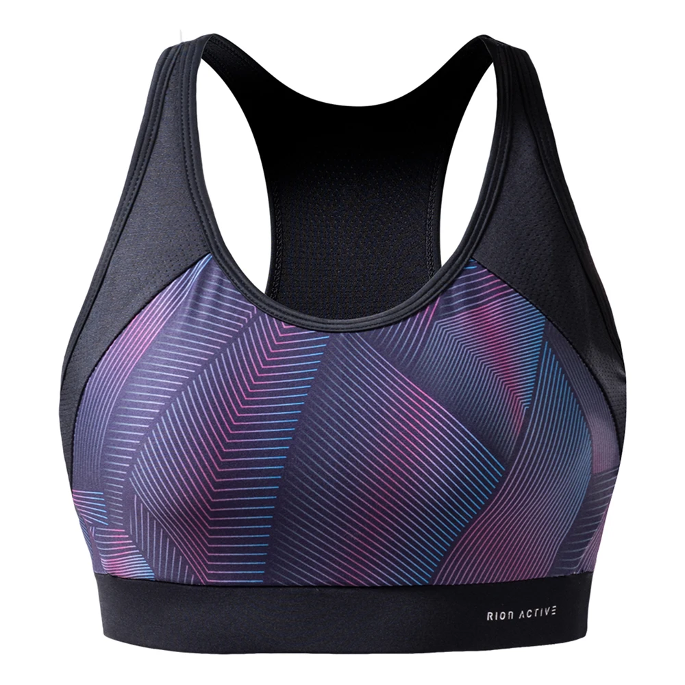 RION Women Sports Bra Workout Top Running Yoga Bra Sport Underwear Shockproof Push Up Padded Crop Top Fitness Bra