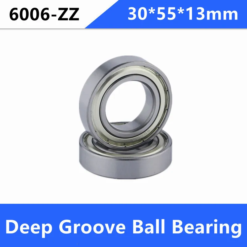 

100pcs/lot 6006ZZ 6006-2Z Shielded deep groove radial ball bearing 30x55x13 mm