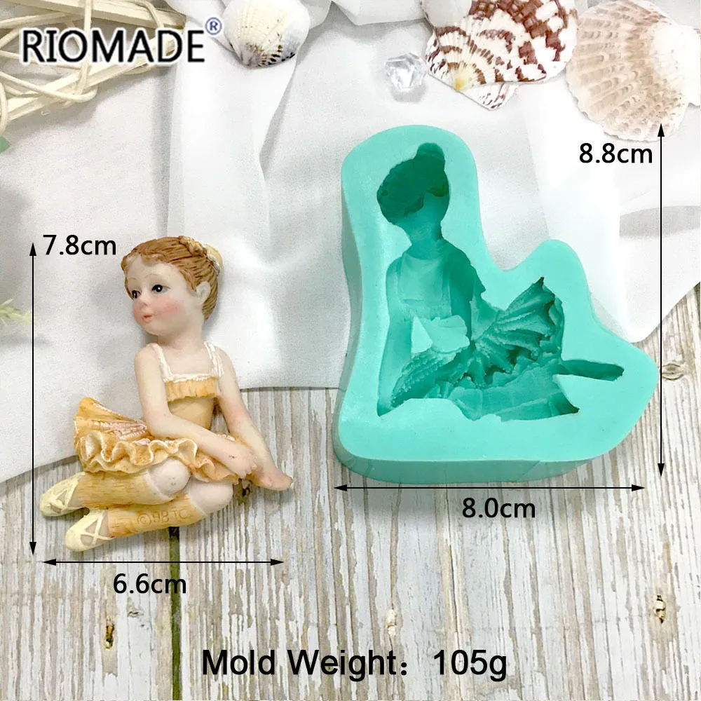 Cute Ballet Dancing Girl Silicone Mold Fondant Cake Decorating Tools Biscuit Chocolate Dessert Sugar DIY Crafts Baking Mould