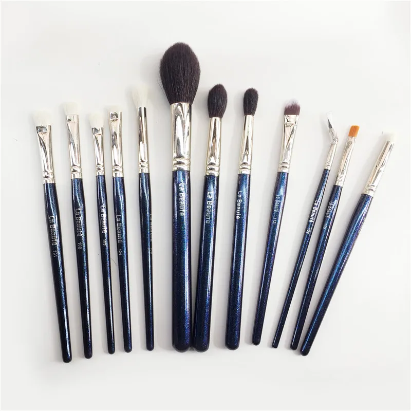 La Beaute Makeup Brushes High-Quality Goat Hair Face & Eye Set - Beauty Makeup Brushes Blender Tool