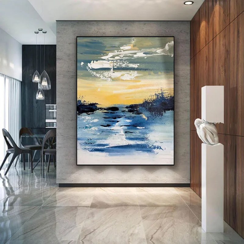 

Modern Abstract Wall Picture Home Decor Handmade Textured Oil Painting On Canvas Art Hanging For Living Room Bedroom As Gift