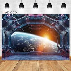 Laeacco Space Universe Photocall Spaceship Photography Backgrounds Photo Backdrops Photophone for Video For Photo Studio Props