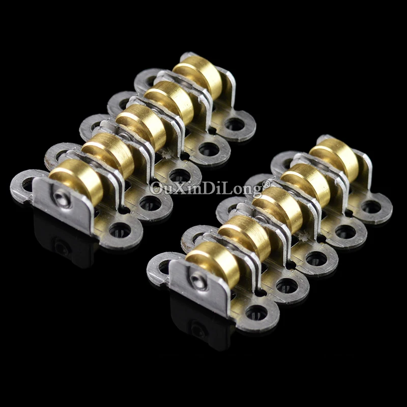 Brand New 20PCS Plastic Steel Screen Window Rollers Stainless Steel Axle Screen Pulleys Copper Wheels Runners Replacement