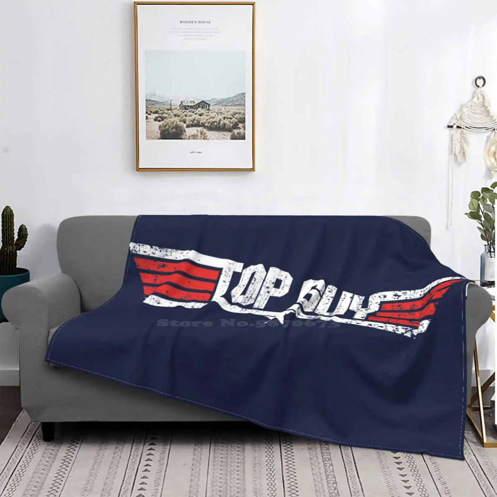 Top Guy Parody Four Seasons Comfortable Warm Soft Throw Blanket Tom Cruise Logo Girlfriend Boyfriend Parody Iceman Goose