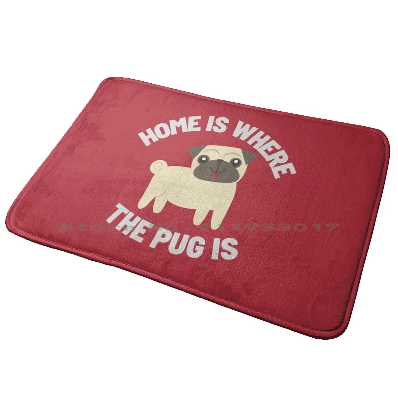 Home Is Where The Pug Is Entrance Door Mat Bath Mat Rug G Idle Jeon Soyeon Mini Album Gidle Windy Soyeon Windy Windy Burger