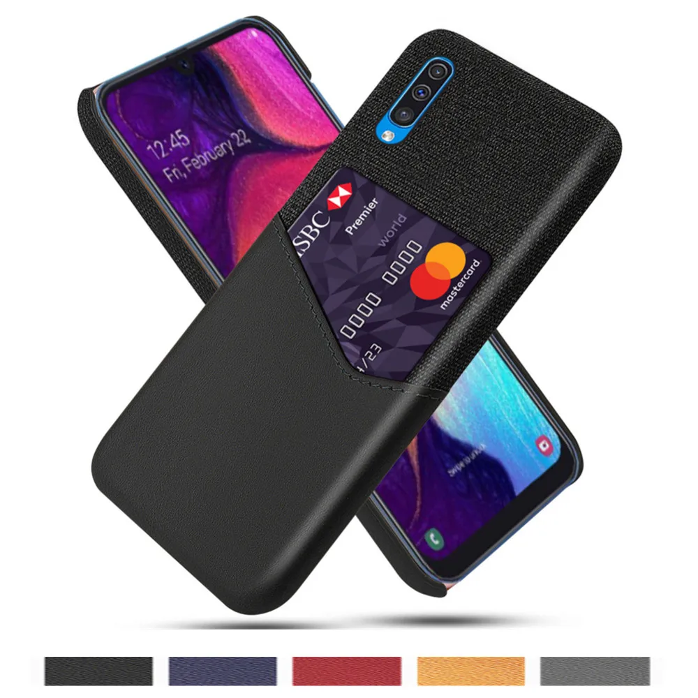 

Business Case Card Slots Cover For Samsung Galaxy A50 A30 A20E A70E A20 A10 A70 A60 A80 A90 A50S A30S A40 S A01 Core Case Funda