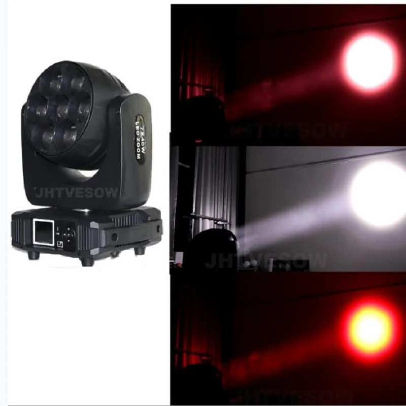 led zoom wash beam move head 7x40w rgbw moving heads dj light disco led dmx512 night party wedding rainbow effect point control