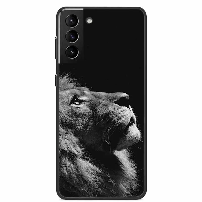 Per Samsung S22 custodia Wolf Lion Cat custodia morbida in Silicone nero per Samsung Galaxy S21 FE S22 custodia per telefono Ultra S 22 Funda