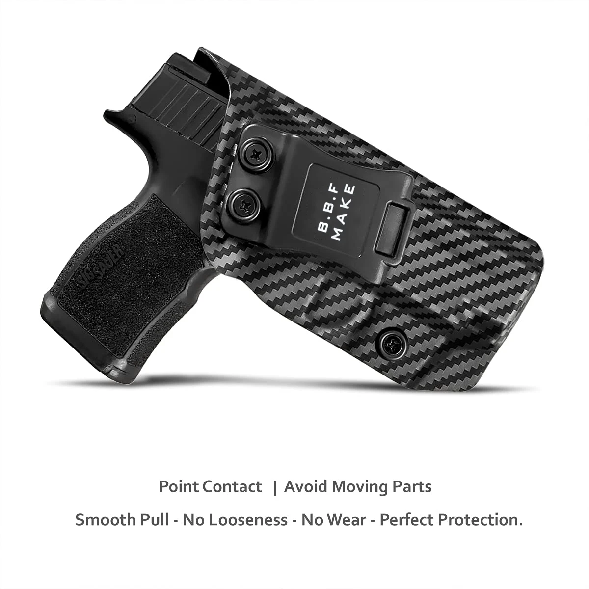 B.B.F Make P365XL Holster, Carbon Fiber Kydex Holster IWB Custom Fit: Sig Sauer P365XL Pistol Case - Inside Waistband Concealed