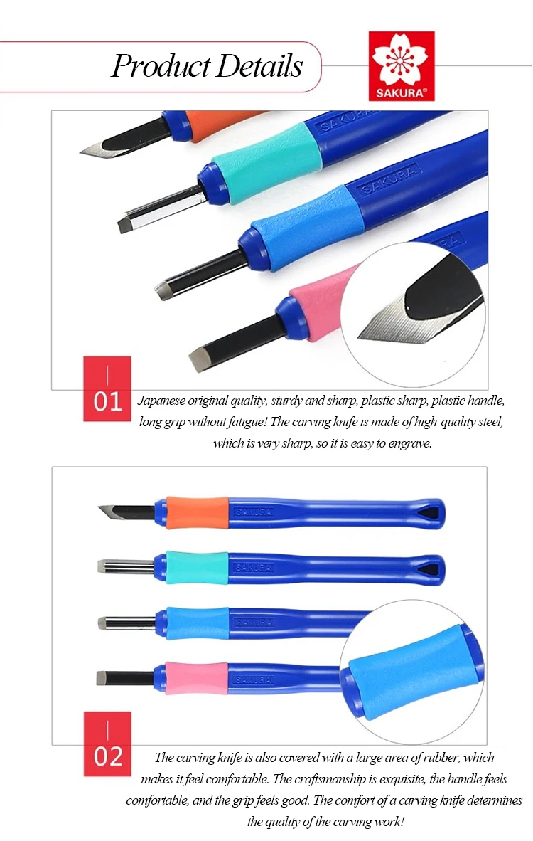 Sakura Holzschnitz messer tragbare Kunst Stift messer für Kunst Holz schnitzwerk zeuge Handwerk Reparatur Multi DIY Handwerkzeuge 1pc – Detail 3