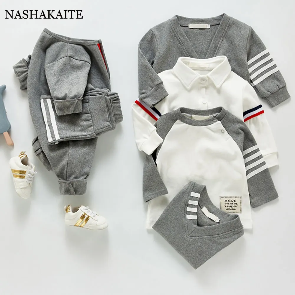 Casual Baby Boy Clothing Stripe Bodysuit For Newborns Series Shirt T-shirt Pants Vest Romper Jacket Cotton Baby Clothes Set