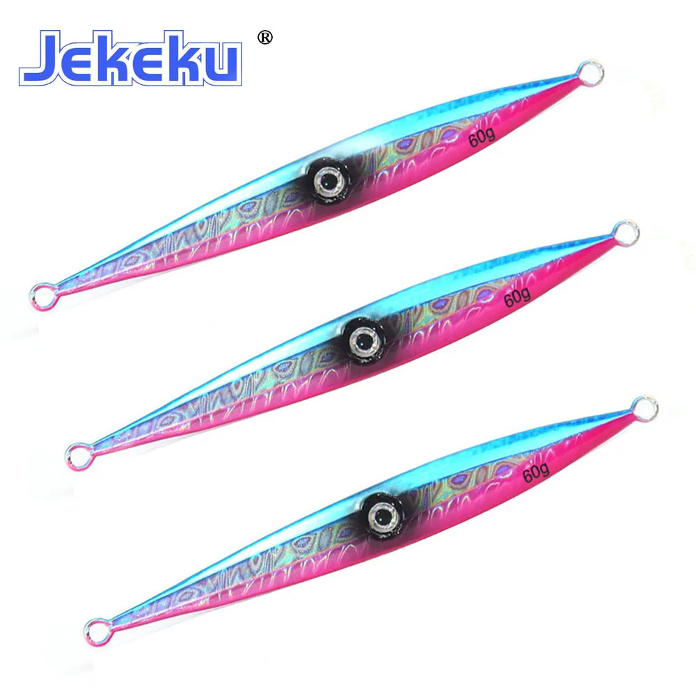 

JEKEKU NEW Metal Jig Fishing Lure 1pc 40g 60g 80g 100g 120g Jigging Fishing Lure Artificial Bait Fishing Lure