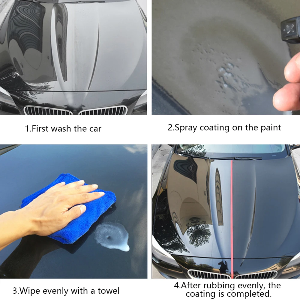 Keramik für Autos, beschichtet, 9H Nano, flüssiges Glas, plattiert, Kristall, hydrophob, wasserfest, Polierfarbe, Härtegrad, Kristall-Autopolitur – Detail 14