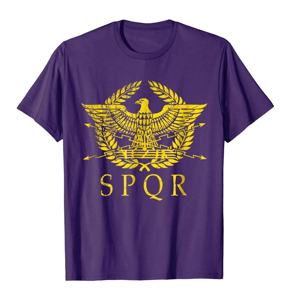 S.P.Q.R. 고대 로마 SPQR 골드 로고 티셔츠, 재미있는 남성용 탑 티셔츠, 레저 코튼 스트리트 티셔츠