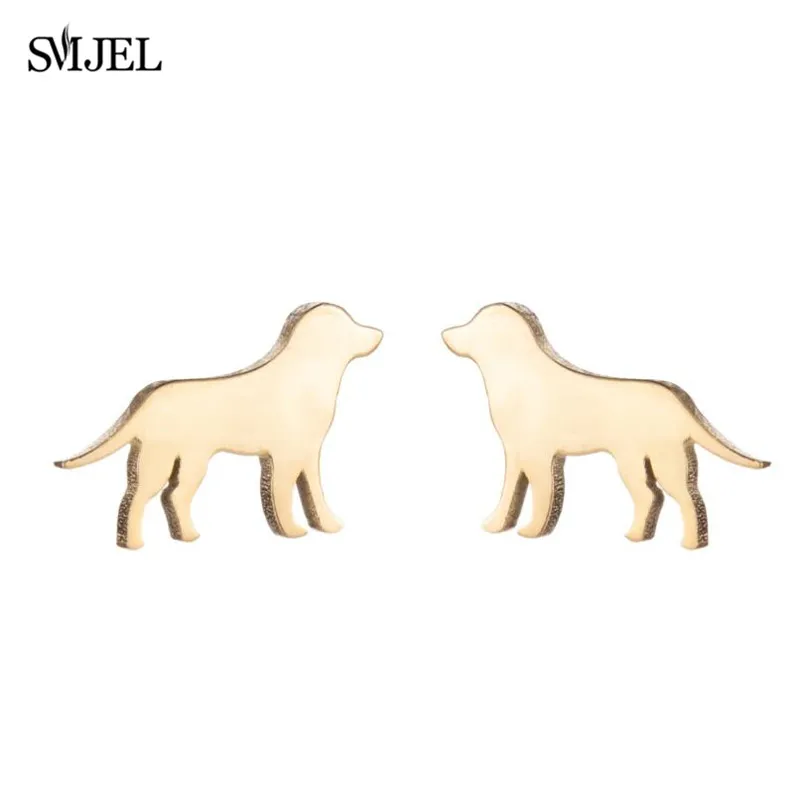 Lovely Korean Animal Earring for Women Fashion Stainless Steel Sheep Owl Pig Fish Dog Bee Earrings Hummingbird Ear Studs Jewelry