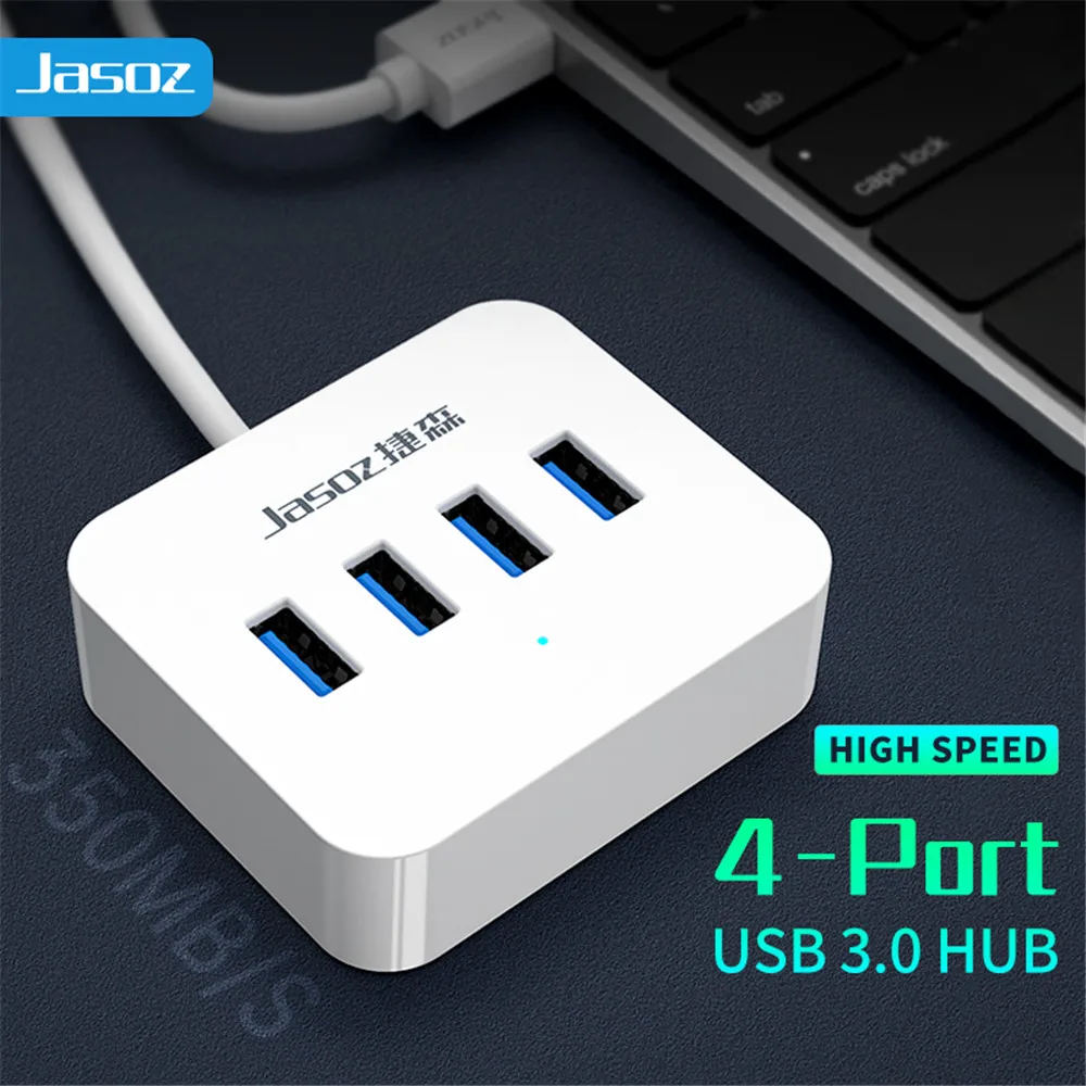 Jasoz USB Hub 3.0 Multi USB Splitter 4 USB Port 3.0 2.0 with Micro Charge Power for Lenovo Xiaomi Macbook Pro PC Hub USB 3 0 1m