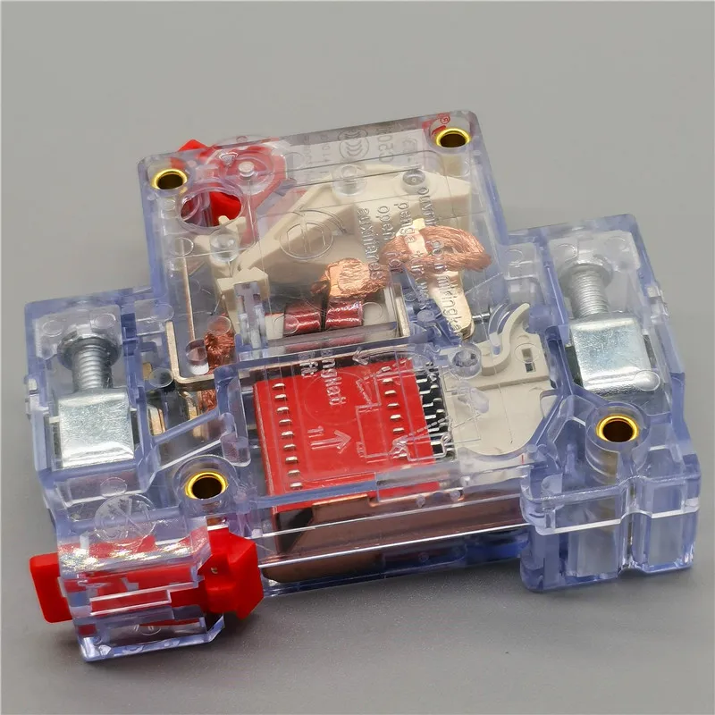 AC220V-400V DZ47-63 1p 6A 10A 16A 20A 25A 32A 40A 50A 63A Mini Circuit Breaker Cutout Miniature Transparent Household Air Switch