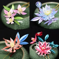 DIY Handmade Materials Package Flower Hair Sticks Chinese Hanfu Hairpin Hair Stick Clip Women Girls Craft Gift Hair Accessories