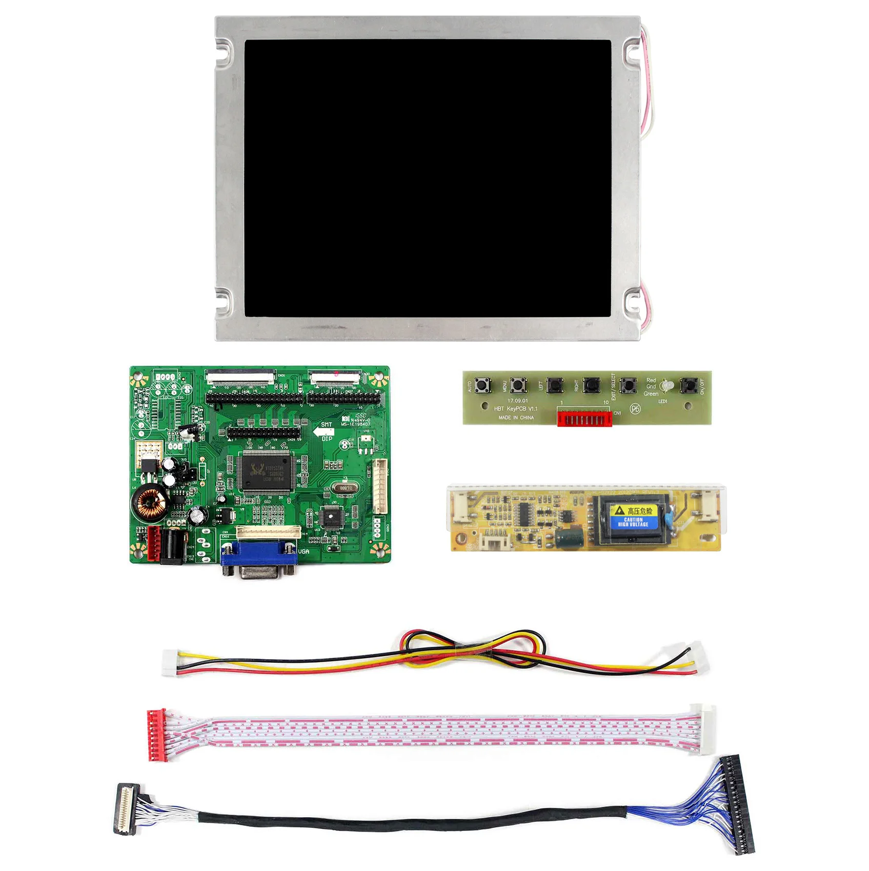 6.5 polegada T-51750GD065J-FW 640x480 tela lcd para exibição industrial com placa de controlador vga lcd