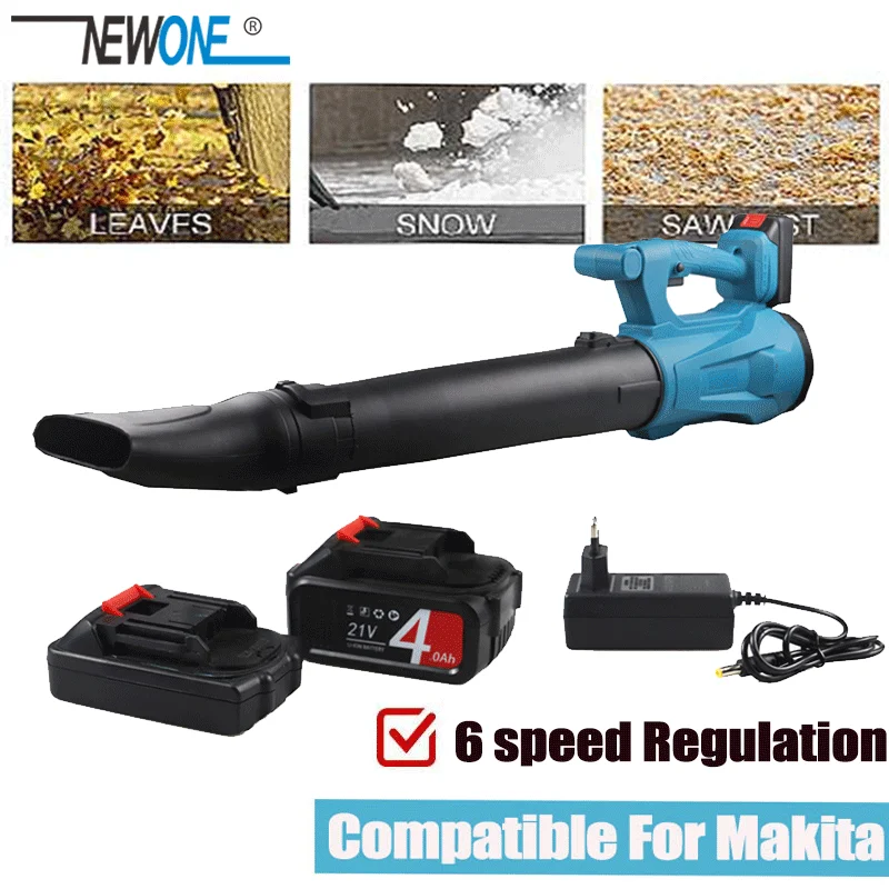 NEWONE Cordless Turbine Leaf Jet Blower Compatible With MAKITA 18V Battery 6 Speed Control Compact&Ergonomic High Volume Sweeper