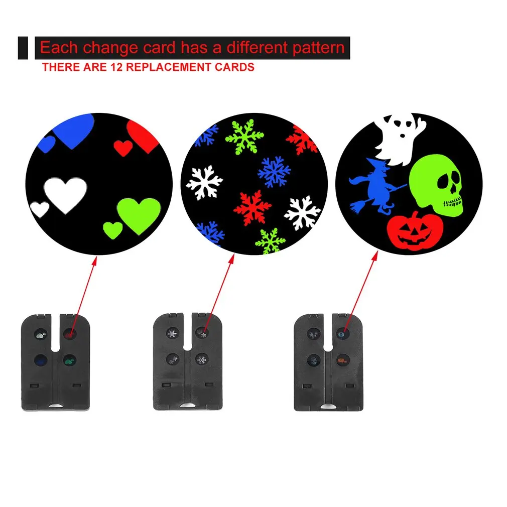 Waterproof Outdoor/Indoor 4W 4 LEDs Projection Light Projector LED Spotlight LED Lamp for Party Holiday Christmas Decor