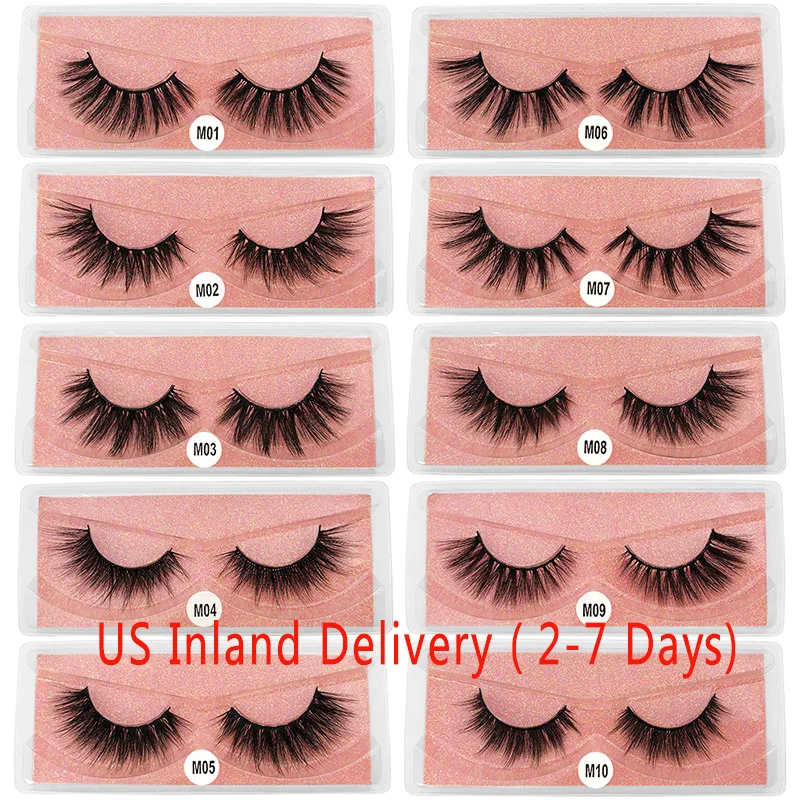 Mink Eyelashes Wholesale Natural Fluffy Lashes Bulk Volume Dramatic Fake Eyelashes Package Lash Extension Wholesale Lashes Packs