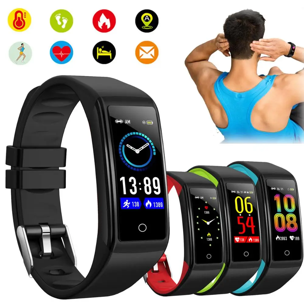 

Women Men Touch Screen Sport Activity Tracker Smart Watch Heart Rate Monitor Call Sync For Cellphones Samsung iPhone