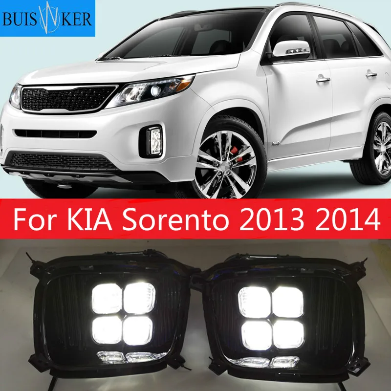 

For KIA Sorento fog lights 2013 2014 LED DRL headlight headlights fog light day light LED Daytime Running Lights fog lamps