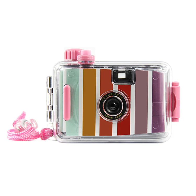 كاميرا مقاومة للماء للأطفال ريترو قابلة لإعادة الاستخدام 135(35 مللي متر) فيلم كاميرا صور كاميرا تحت الماء للأطفال لعبة تعليمية لاطلاق النار