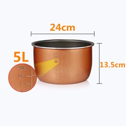 5L Electric Pressure Cooker Liner Multicooker Bowl Liter Non-stick Pan Double SprayThickening