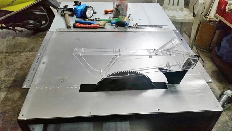 Funda protectora de Sierra de mesa de 10 pulgadas, cubierta protectora de plástico transparente a prueba de polvo, soporte universal a prueba de polvo