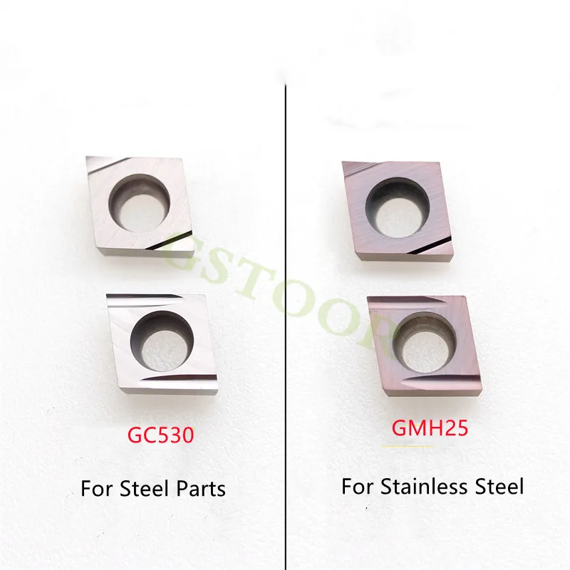 10PCS CCGT060201 CCGT060202 CCGT060204 CCGT09T301 CCGT09T302 CCGT09T304 R-F L-F R-U L-U เครื่องกลึง CNC เครื่องมือคาร์ไบด์แทรก