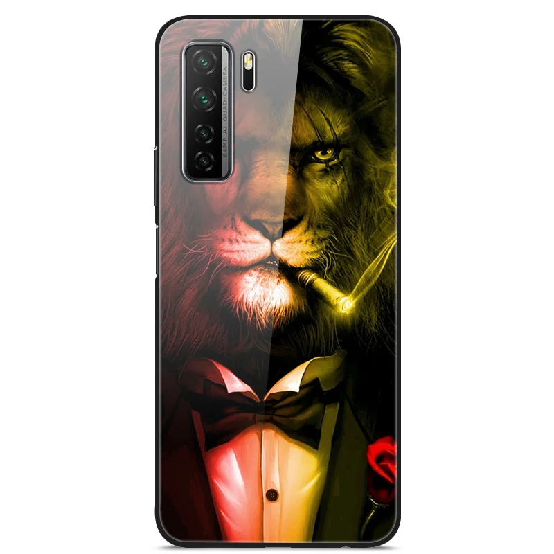 Tempered Glass Case For Honor 30s Case Glass Back Cover For Honor 30s Phone Case Honor30s 30 s Funda For Huawei Nova 7 SE Case