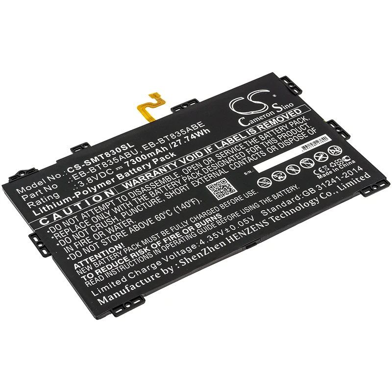 cameron sino 7300mah battery for SAMSUNG Galaxy Tab S4 10.5 2018 Galaxy Tab S4 10.5 2018 TD-LTE Galaxy Tab S4 10.5 LTE SM-T830