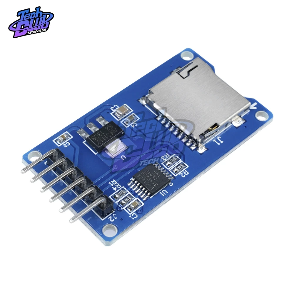 Módulo lector de tarjetas Micro SD Mini TF, interfaz SPI con Chip convertidor de nivel para Arduino