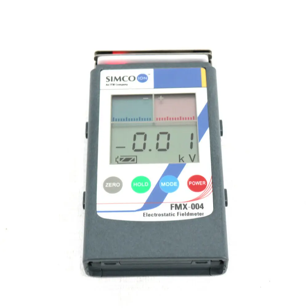 Medidor de campo eletrostático original simco embutido, testador para teste eletrostático, fmx004 faixa de medição 0 a ± 1,49kv