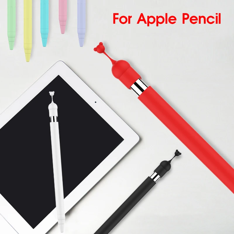 1PC Silicone Compatible For Apple Pencil Case Compatible Tablet Touch Pen Stylus For iPad Soft Protective Sleeve Cover Anti-lost